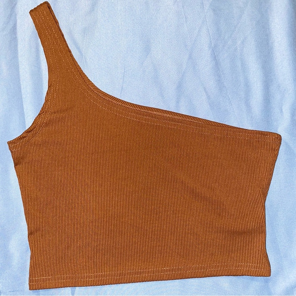 SHEIN Asymmetrical Brown and Blue Tank Top